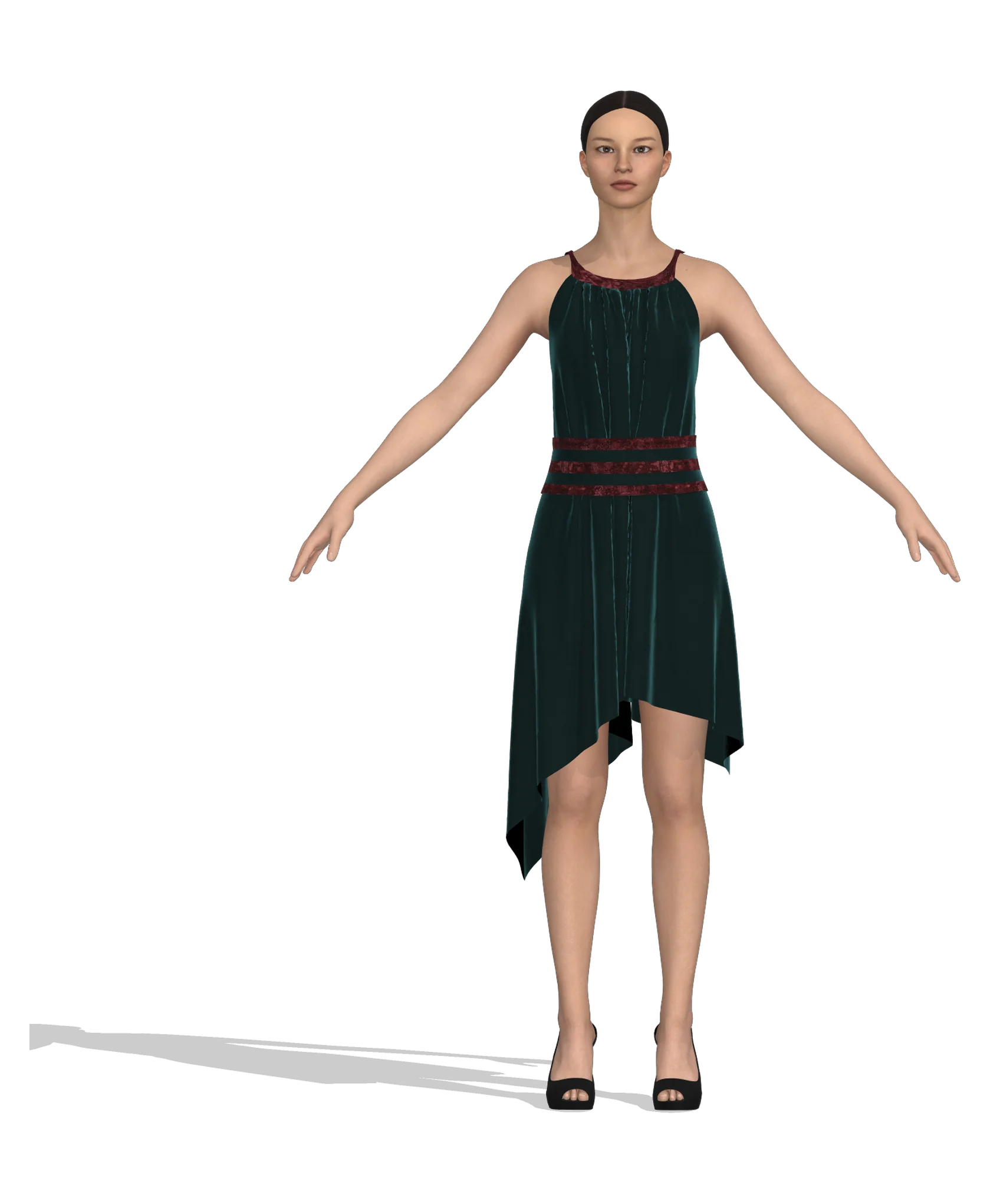 KDscion p190 sleeveless asymmetric shift dress
